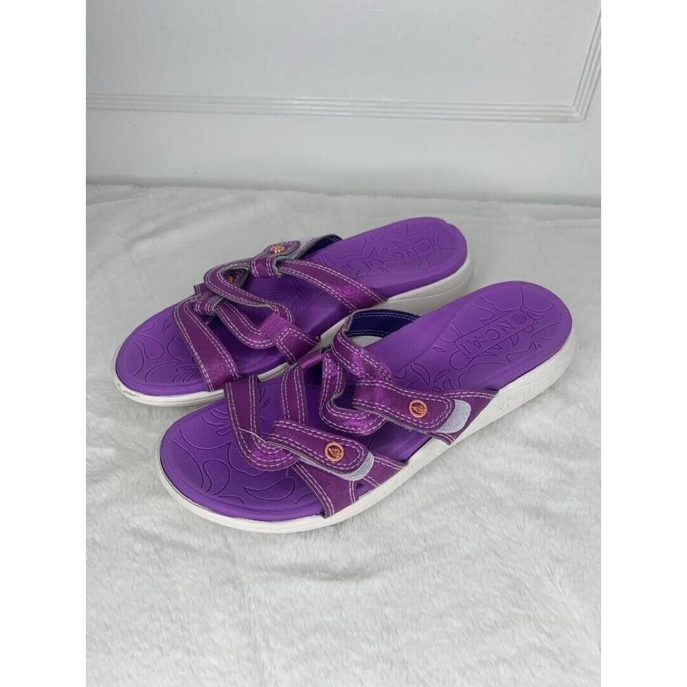 Oncai Womens Purple Casual Slide Sandals Size 7.5